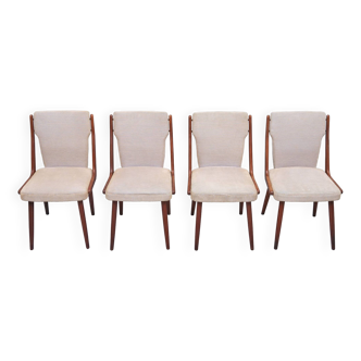 Louis van Teeffelen style Teak dining chairs 1960s