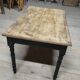 Louis Philippe style 1900s bistro farmhouse table with swivel legs