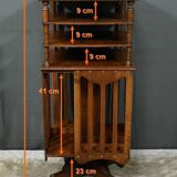 Revolving Walnut Bookcase, stamped G.Lancelin – 1900
