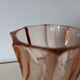 transparent glass vase in art deco style