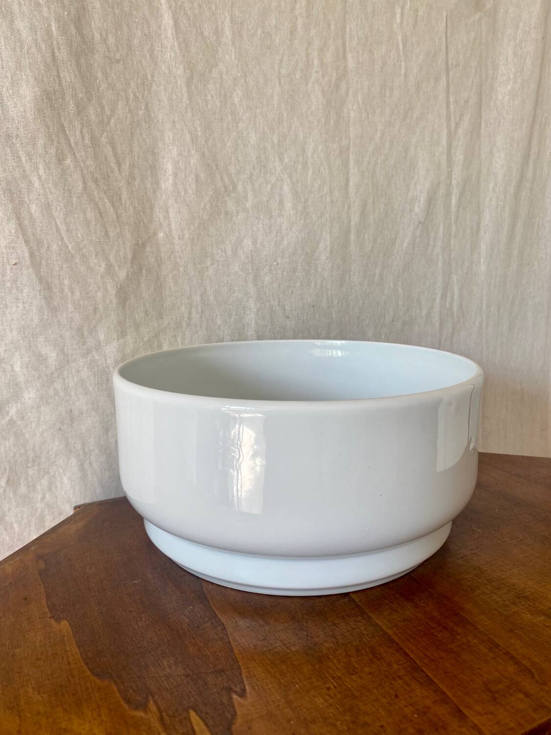 Contemporary white salad bowl