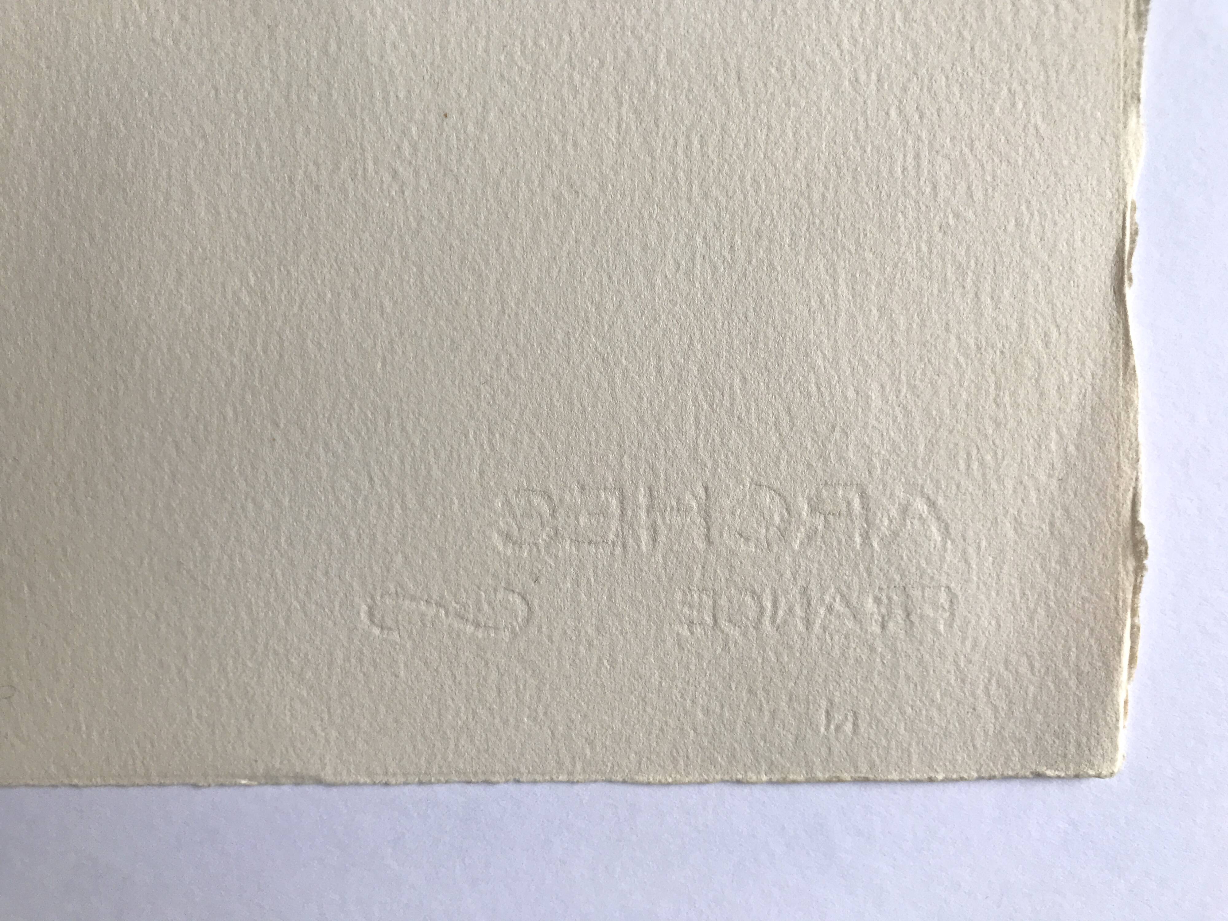 Nicole quétin, the night, c. 1990. etching signed in pencil