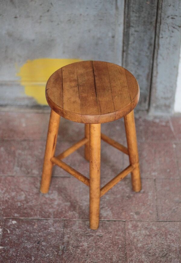 Tabouret vintage, tabouret bois , tabouret d'appoint, porte-plante, déco in
