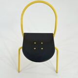 Chaise jaune "Il Bottone" par Paolo Parigi pour Heron Parigi, 1980