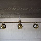Set of vintage brass ceiling and wall lamps by Sische leuchten, Germany 1960's.