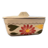 Butter dish with ceramic lid decoration flowers