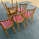 6 chaises baumann bistrot simili rouge
