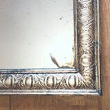 Old mercury mirror, in carved wood with silver leaf