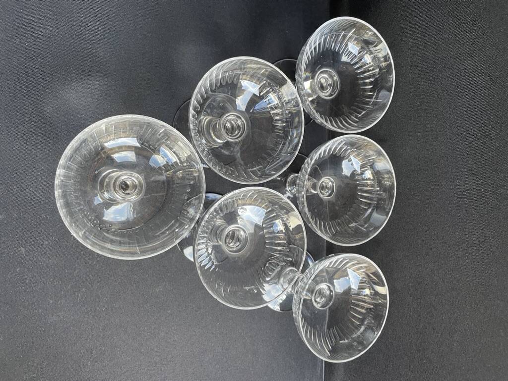 6 Baccarat champagne glasses – Art Nouveau