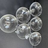 6 Baccarat champagne glasses – Art Nouveau