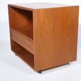 Teak Rolling Cabinet 1960s Chest of Drawers