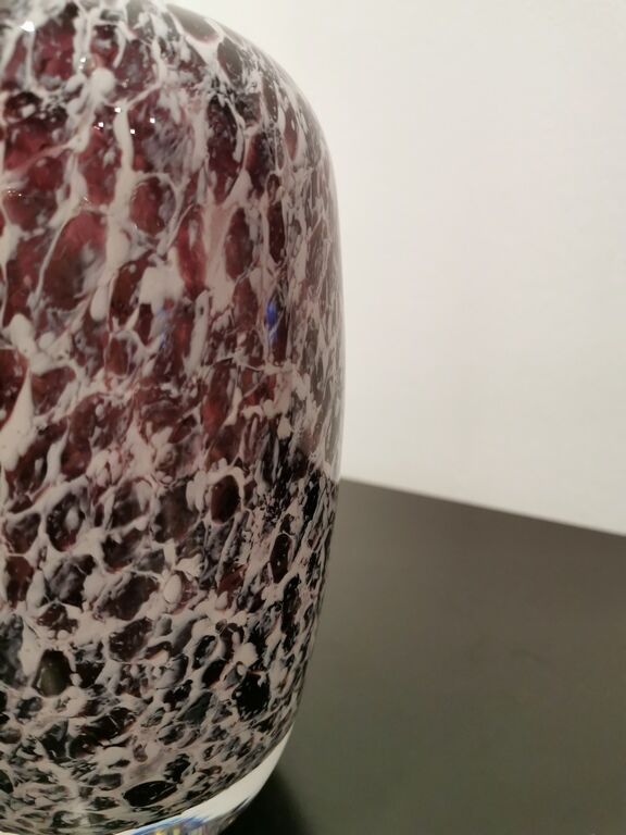 Purple glass vase by La Rochere