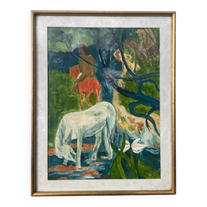 Tableau style Gauguin - cadre