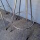 Pair 2 high bar stools all chrome