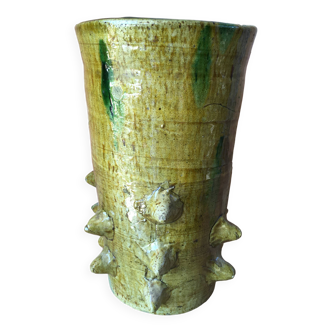 Poterie de tamegroute en terre cuite émaillée