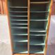 double curtain filing cabinet, vintage