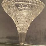 Vase bouquetière cornet in cut crystal Louis XVI style late nineteenth early twentieth