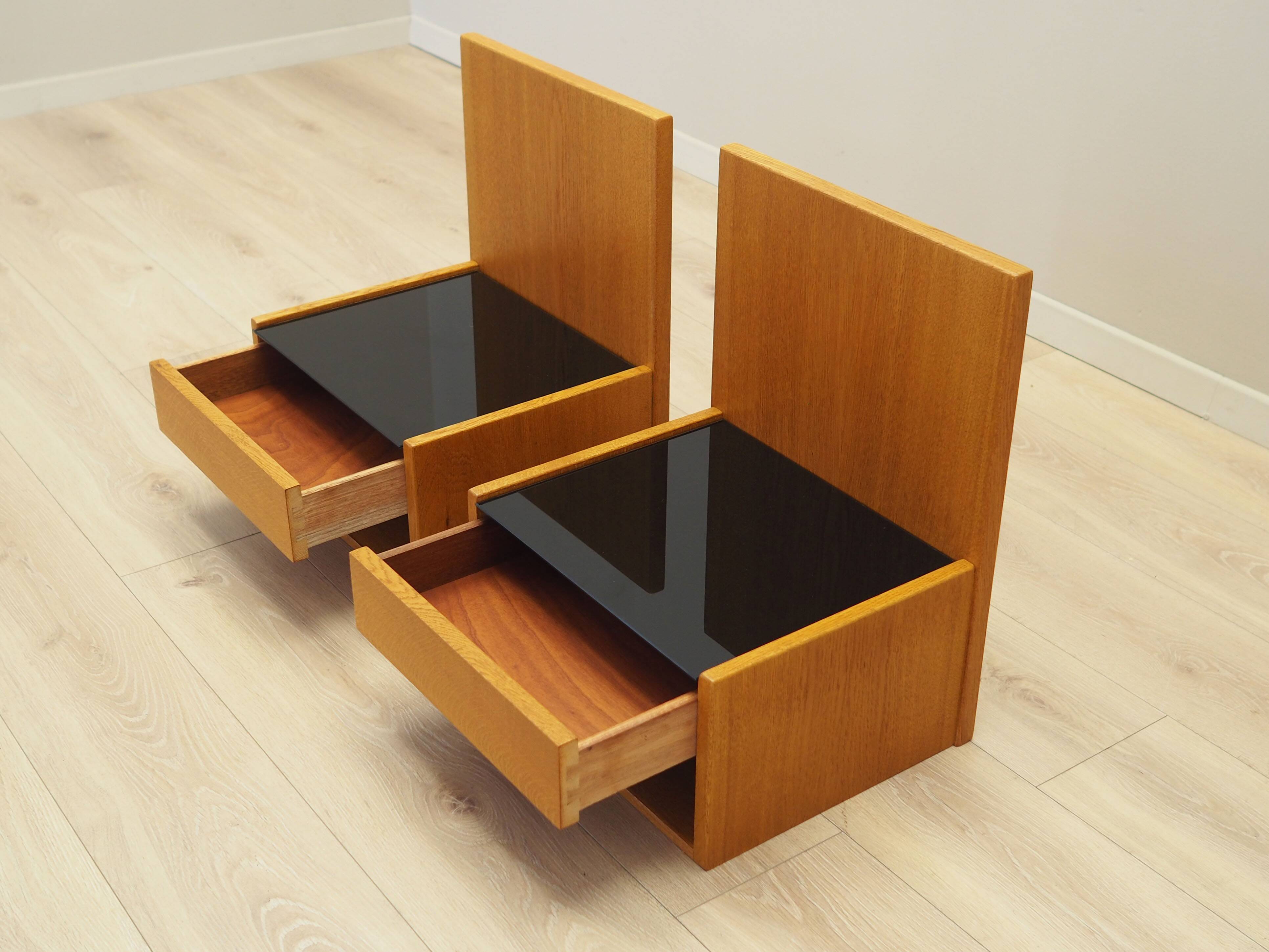 Set of hanging bedside cabinets, Danish design, 1960s, designer: Hans J. We