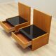 Set of hanging bedside cabinets, Danish design, 1960s, designer: Hans J. We