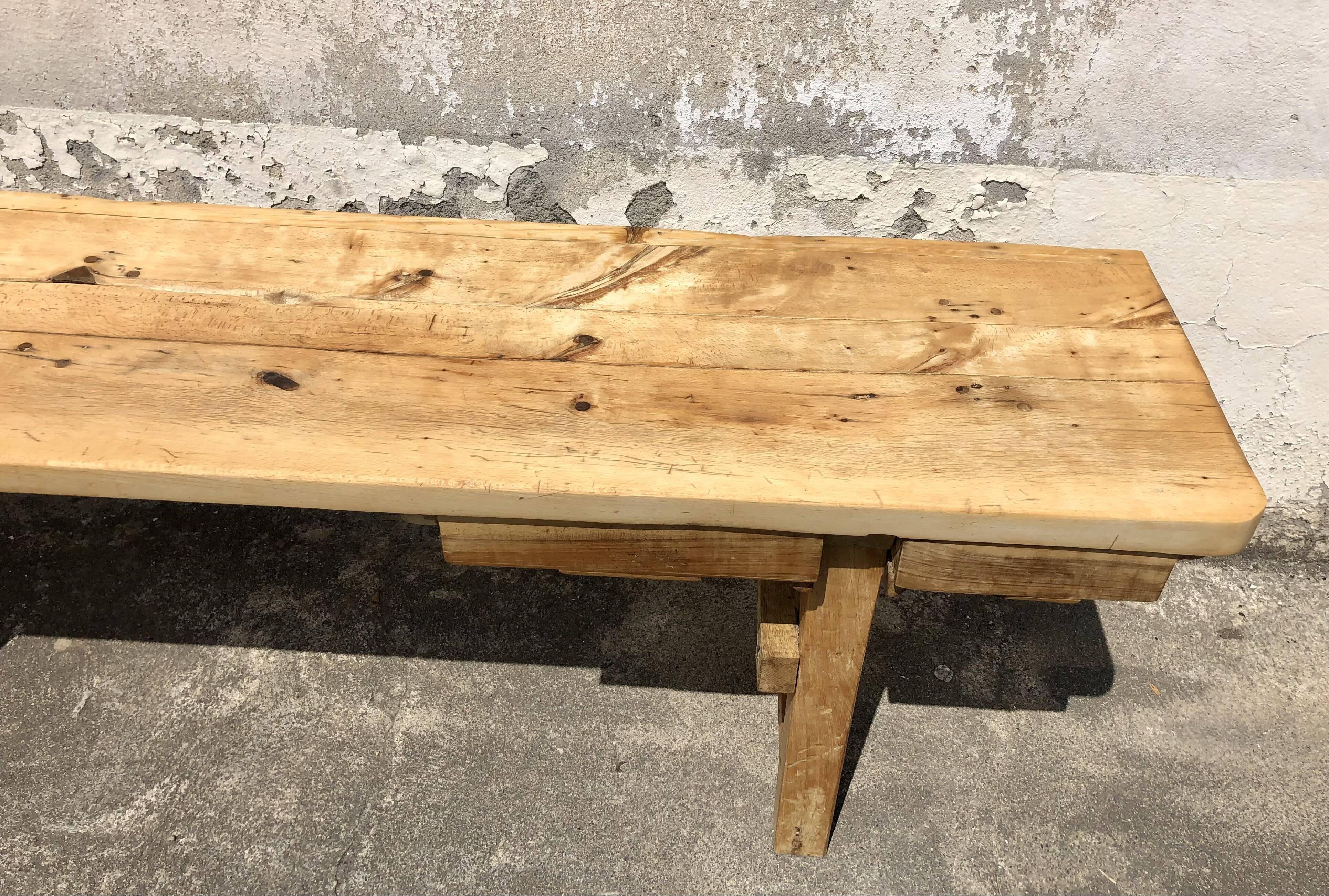 Antique kitchen workbench, vintage kitchen log