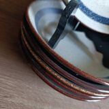 6 ceramic deep plates from the 1960s by MBFA Pornic, model Gobi.