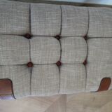 Unique-small vintage bench-ottoman-stool-colonial style - suitcase