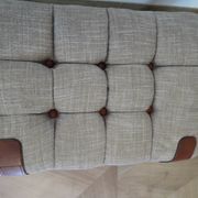 Unique-small vintage bench-ottoman-stool-colonial style - suitcase