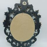 Plaster mirror with floral decoration 25x31cm
