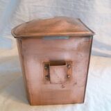 lantern lantern in copper and blue curved glass nautical object