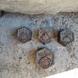 4 Old Cast Iron Weights For Scales