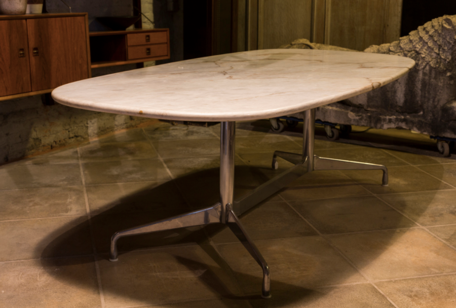 Table of Eames conference in marble, 1958