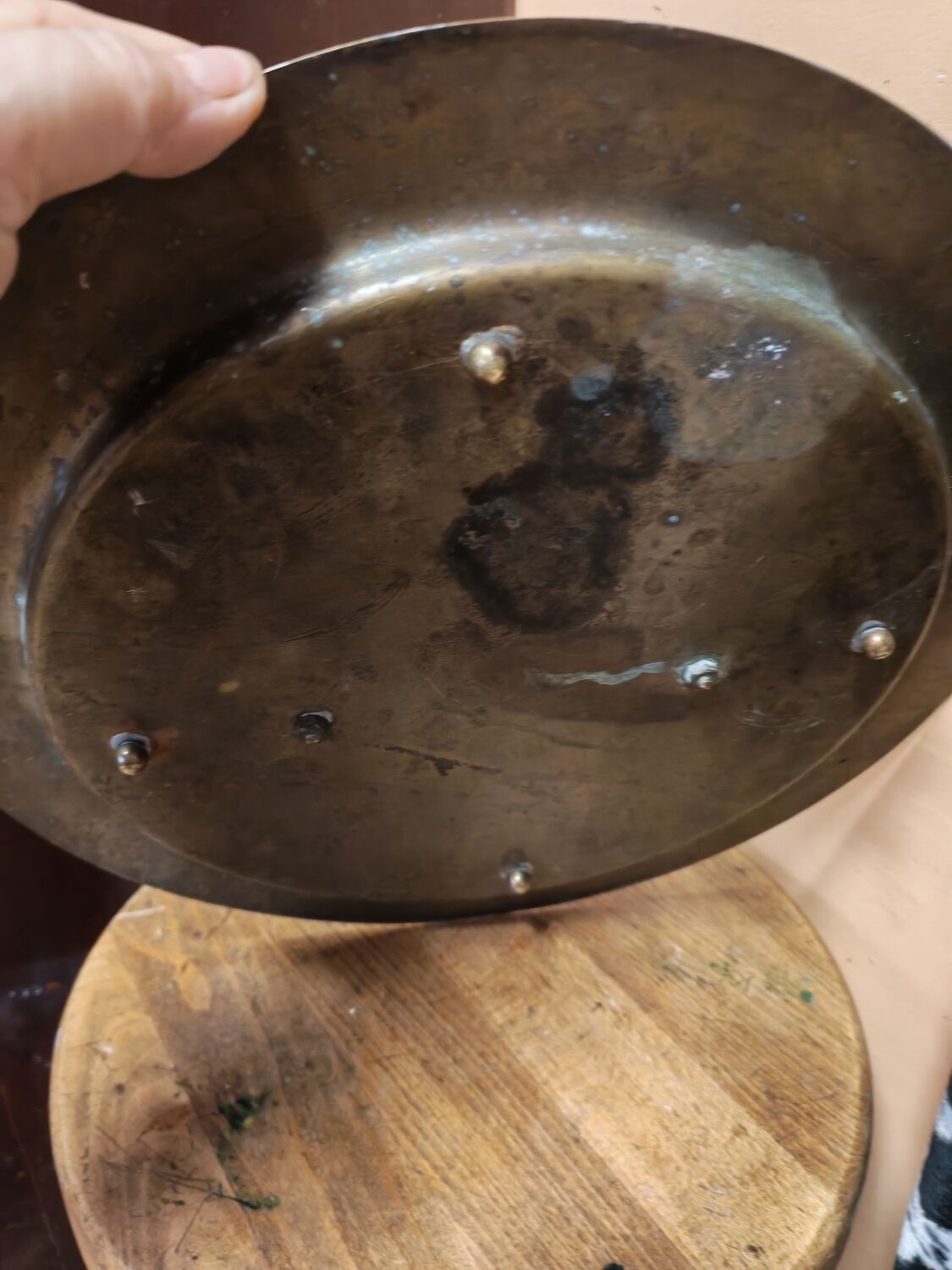 Vintage brass boho style aperitif server