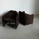 Set of Two Vintage P142 lounge chairs by Eugenio Gerli for Tecno