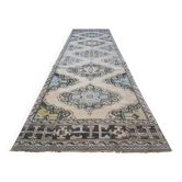 Vintage Turkish hallway rug 95x354 cm