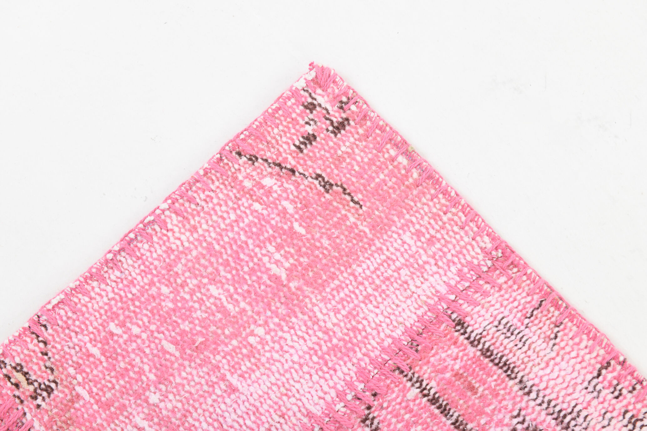 4x7 Soft Pink Vintage Patchwork Rug 225x123Cm