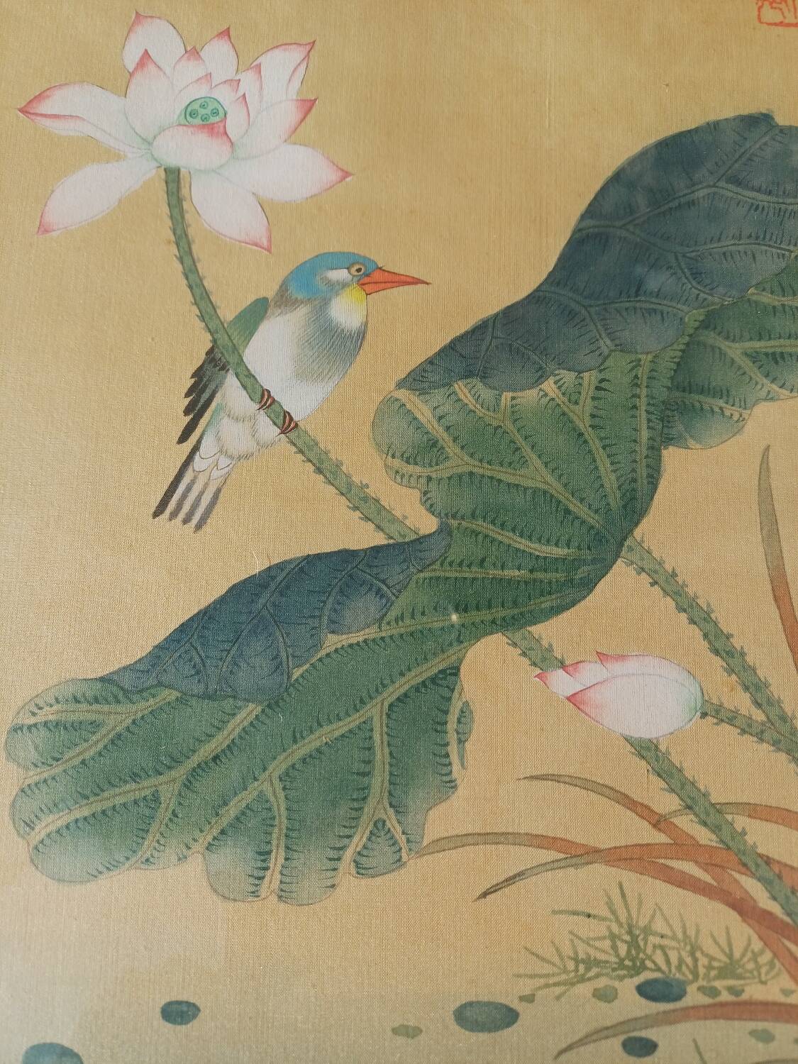 Deux peintures chinoises vintage sur soie