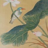 Deux peintures chinoises vintage sur soie