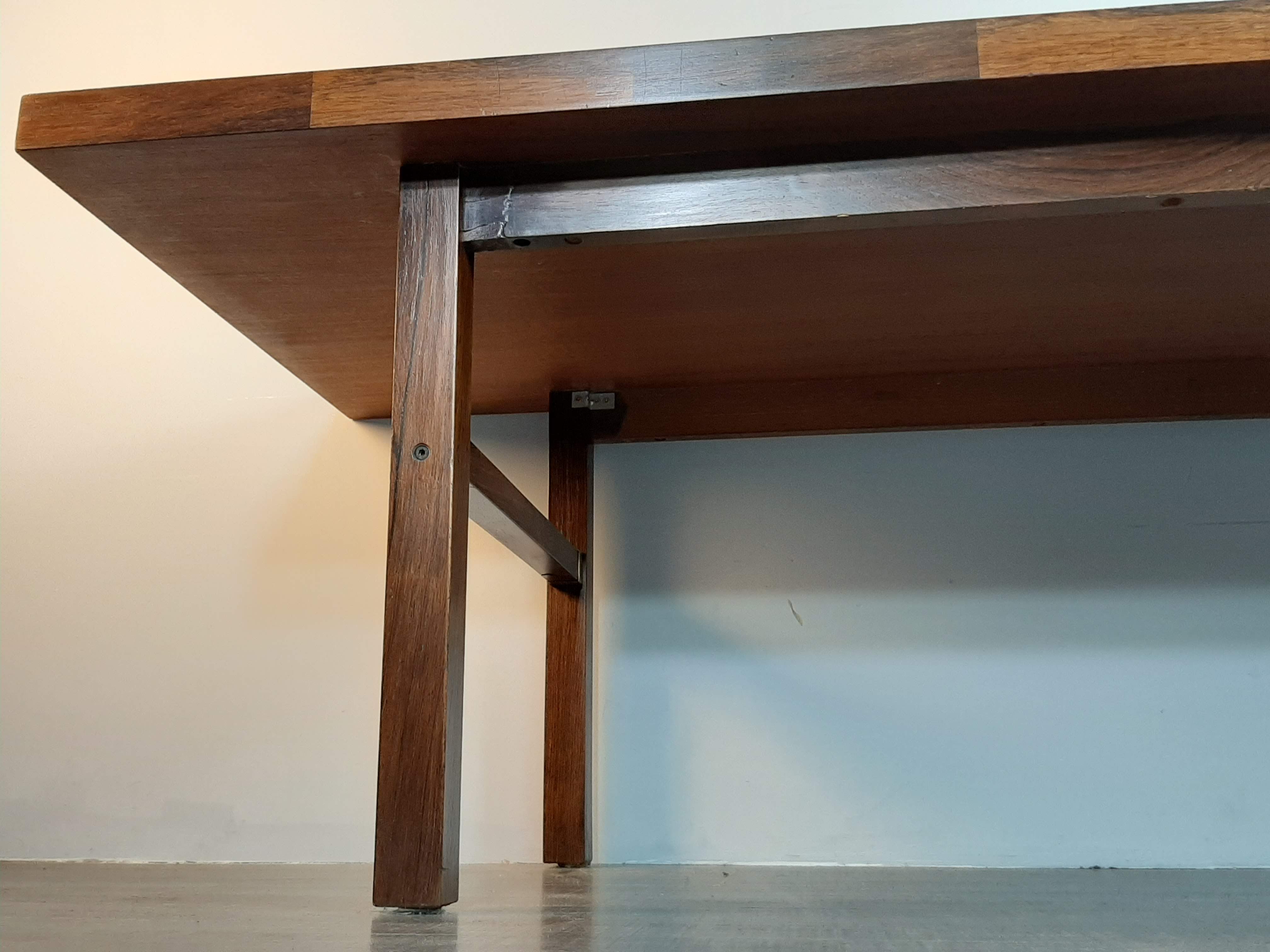 Large Table Bass in Palissandre, Vintage Scandinavian 1960s