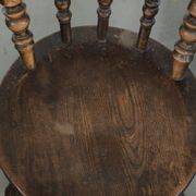 Set of 4 antique English wooden Windsor pub/bistro chairs from 19th century