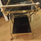 Black and gold serving trolley