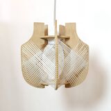 Suspension fil et bois des années 60-70.