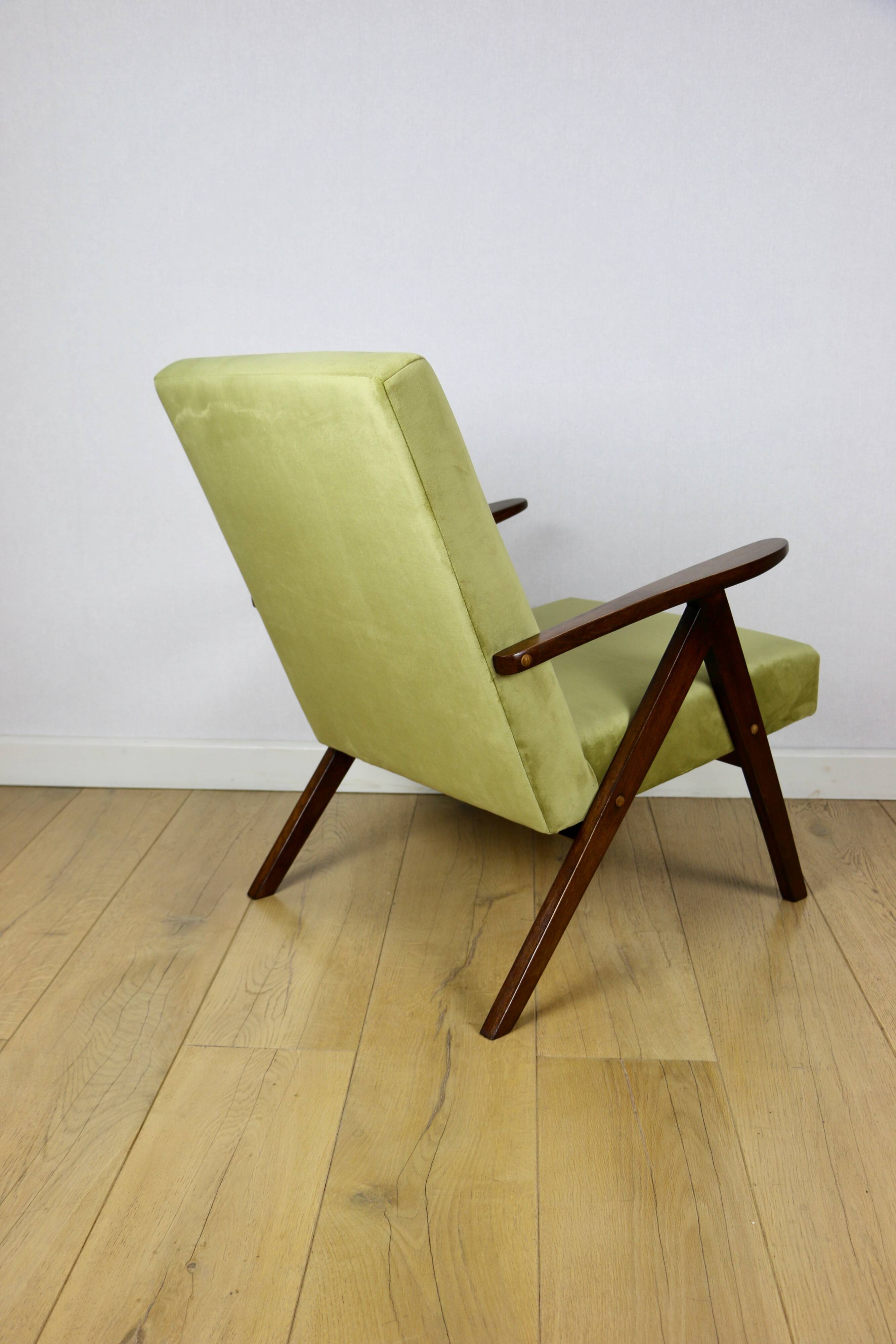 B-310 VAR armchair green olive velvet - light