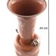 Brown Lacquered and Hand Painted Terracotta Deruta Amphora Vase, Italy