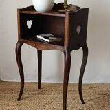 Louis XV style oak bedside table