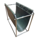 Designer leather magazine rack, 1970s