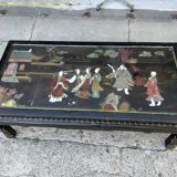 Chinese coffee table with mother-of-pearl and ivory stone inlays