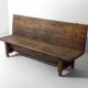 Early 1900s Art Populaire French fermette bench