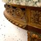 Louis XVI style console in gilded wood 20th century Veined green marble top