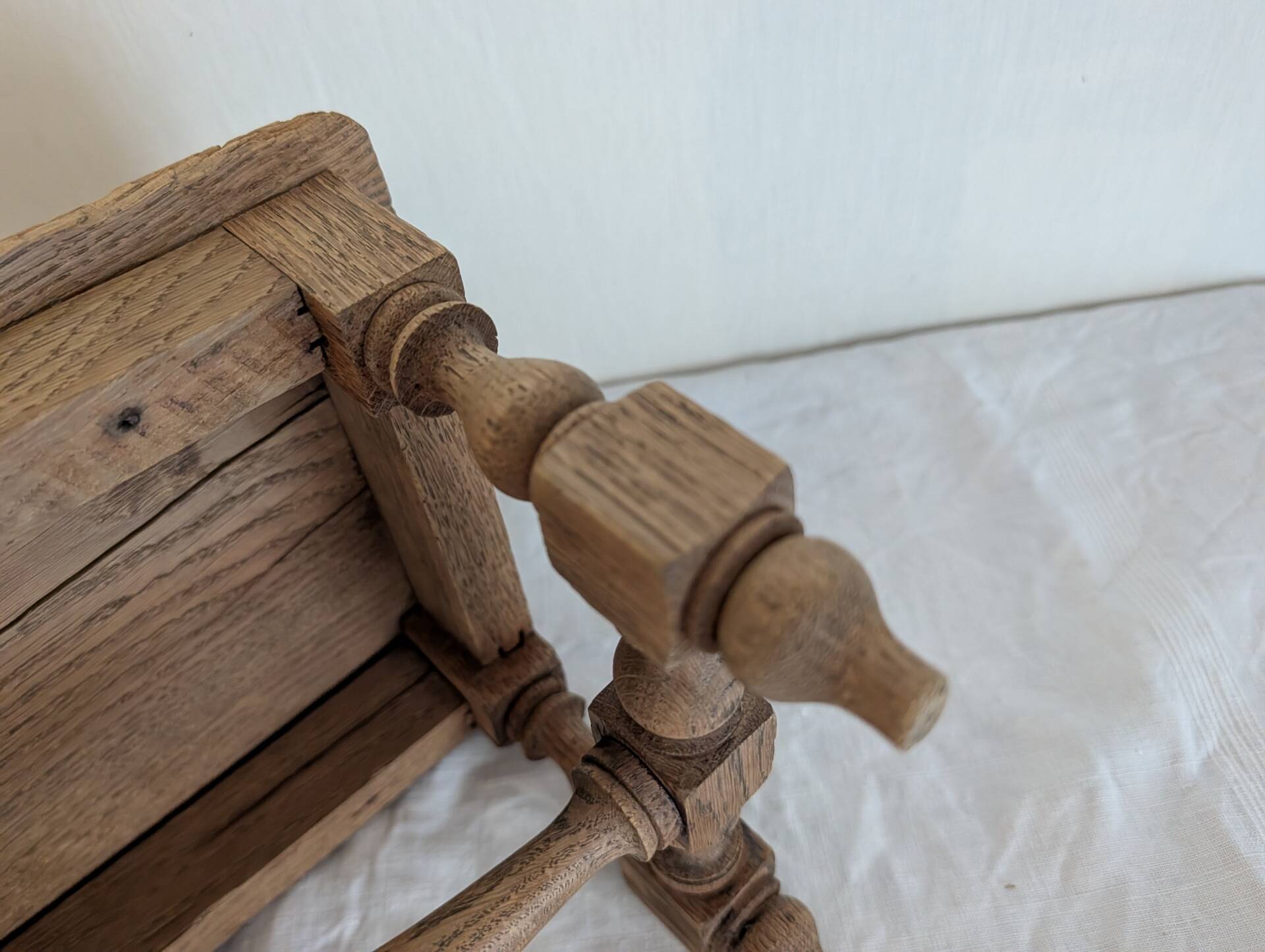 Small carved oak bench