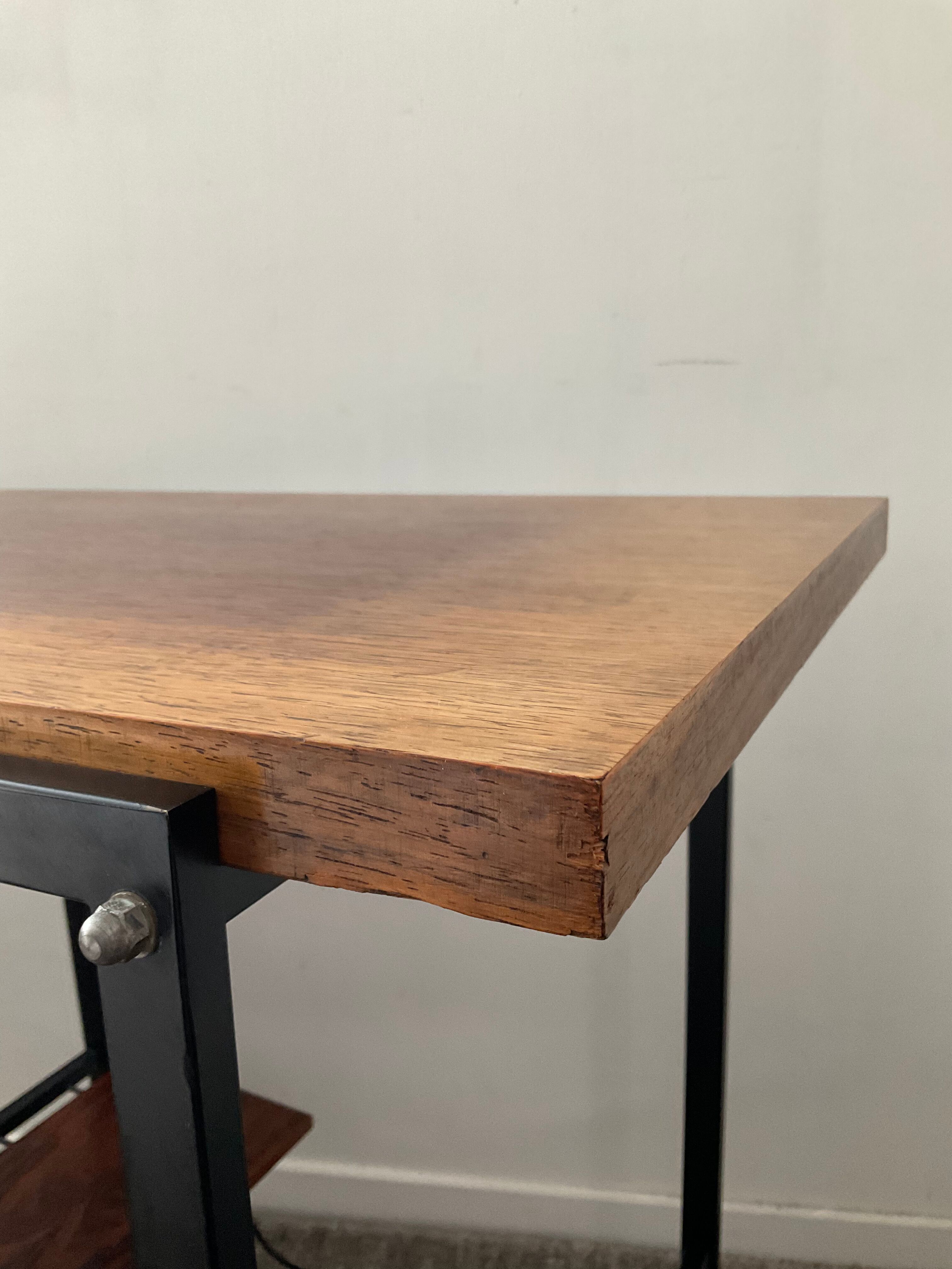 Table side on wheels from the 60s